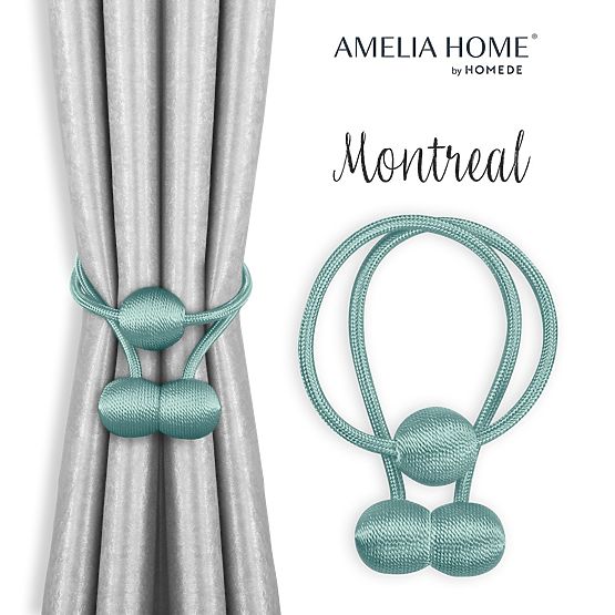Perdele - accesorii MONTREAL culoare turcoaz ameliahome
