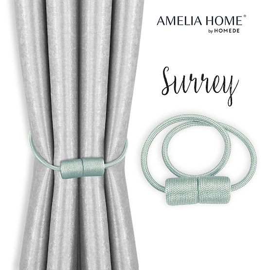 Perdele - accesorii SURREY culoare albastru deschis ameliahome