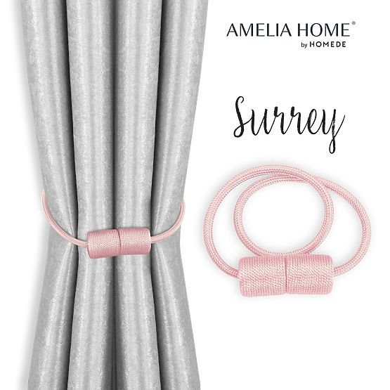 Perdele - accesorii SURREY culoare roz pudră ameliahome