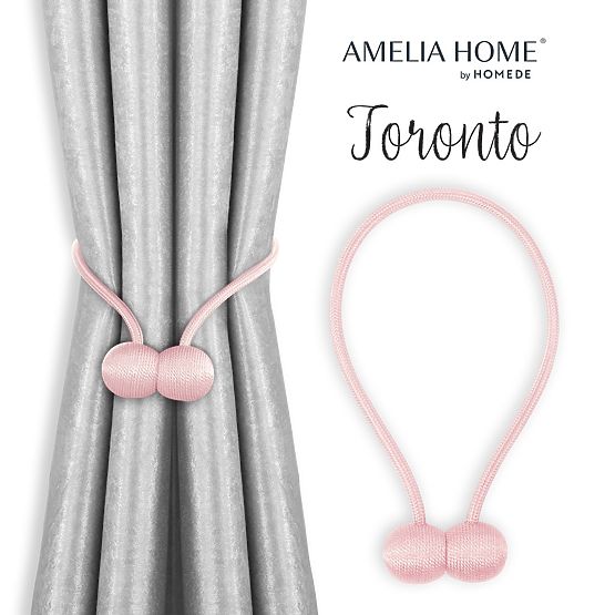 Perdele - accesorii TORONTO culoare roz pudră ameliahome
