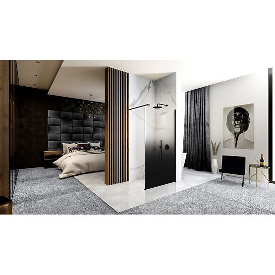 Peretea de duș Rea Aero Ombre Negru 110