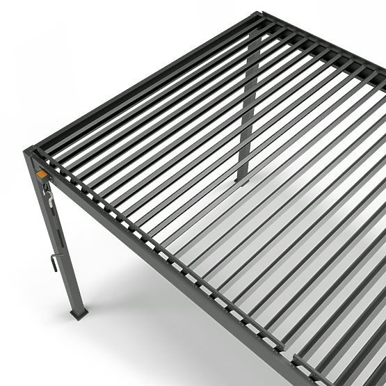 Pergolă de grădină independentă Antilla din aluminiu, 5x3 m, bioclimatică, lamele mobile, antracit