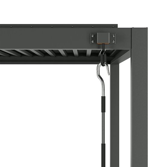 Pergolă de grădină independentă Antilla din aluminiu, 5x3 m, bioclimatică, lamele mobile, antracit