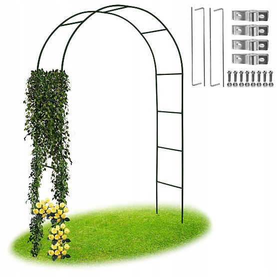 Pergolă metalică arc negru 240 cm