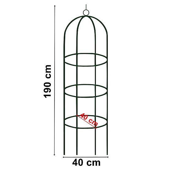 Pergolă metalică stâlp verde închis 190 cm