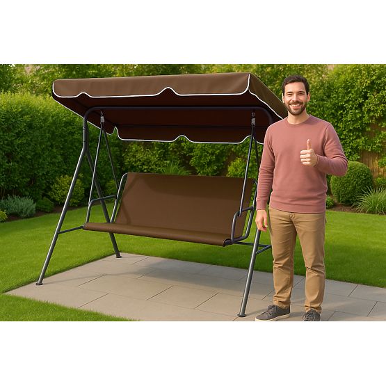 Perna pentru leagăn de grădină 127x100 cm maro MultiGarden