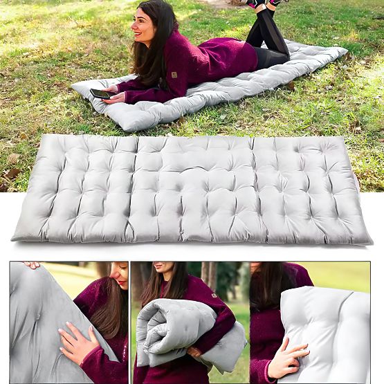 Pernă pentru șezlong de grădină gri 145 x 52 cm ModernHome