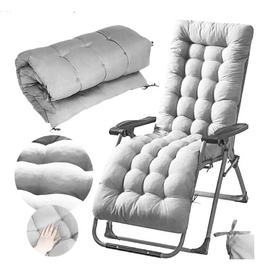 Pernă pentru șezlong de grădină gri 145 x 52 cm ModernHome