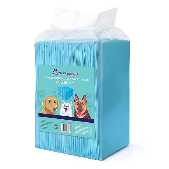 Pernuțe igienice pentru animale BARRY 60x90 50 buc