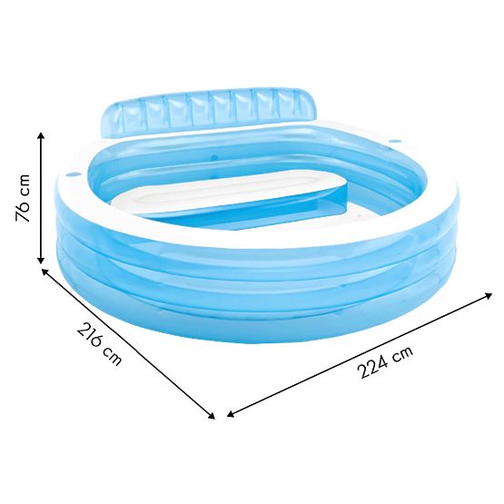 Piscină de grădină cu scaune 229x218cm Intex 57190