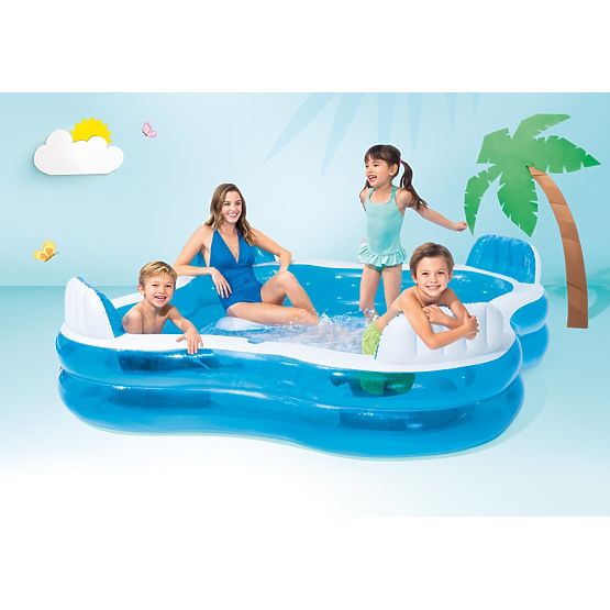 Piscină de grădină cu scaune gonflabile 229x229cm Intex 56475