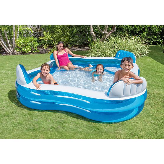 Piscină de grădină cu scaune gonflabile 229x229cm Intex 56475
