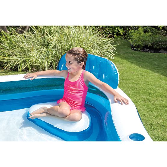 Piscină de grădină cu scaune gonflabile 229x229cm Intex 56475
