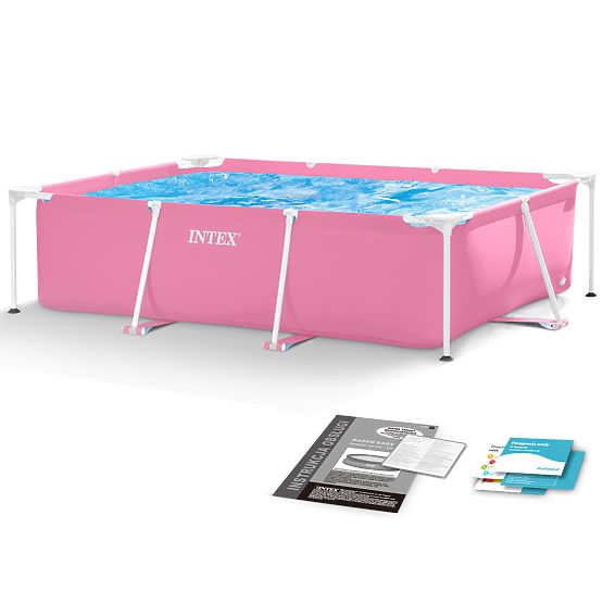 Piscină mare dreptunghiulară de grădină cu cadru 220 x 150 cm INTEX 28266