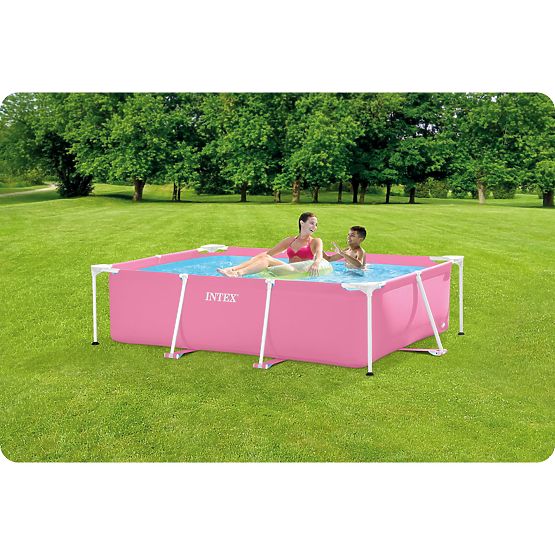Piscină mare dreptunghiulară de grădină cu cadru 220 x 150 cm INTEX 28266