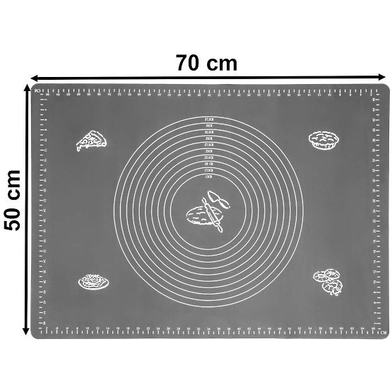 Placă de lucru din silicon SELMA grafit 70x50 cm