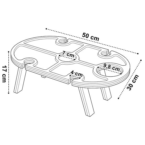 Placă de servire din bambus DELIA