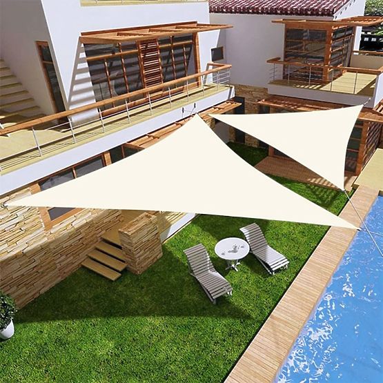 Prelată de soare impermeabilă 5x5x5m ModernHome - bej