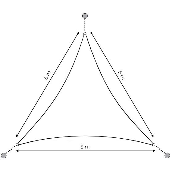Prelată de soare impermeabilă 5x5x5m ModernHome - gri