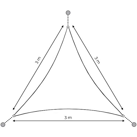 Prelată de umbrire impermeabilă 3x3x3m ModernHome - bej