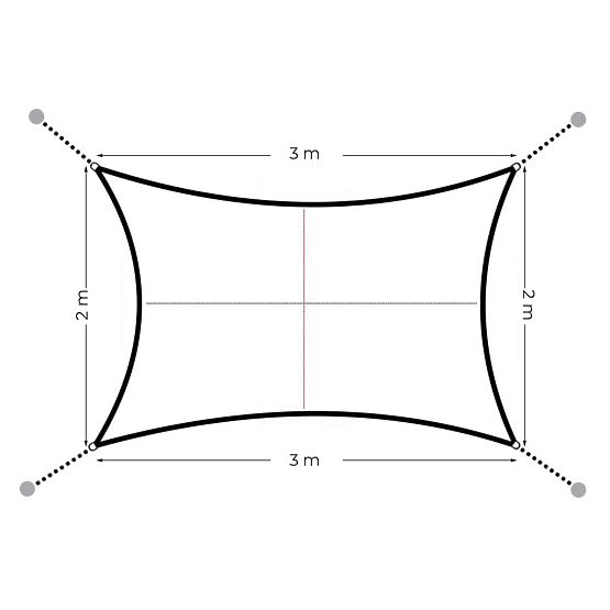 Prelata dreptunghiulara impermeabila 2x3 m - bej