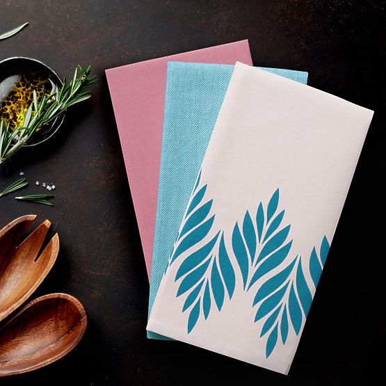 Prosop de bucătărie LETTY roz cu imprimeu modern în stil modern 50x70 ameliahome