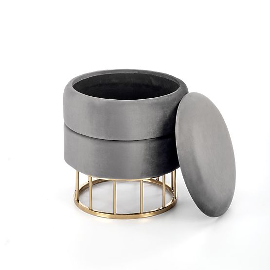 Puf MINTY gri / auriu (1p=1buc)