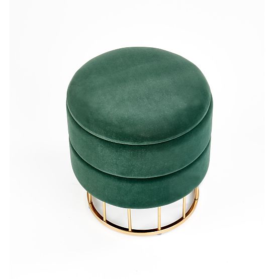 Puf MINTY verde închis / auriu (1p=1buc)