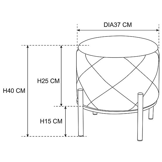 PUF SAVANA VERDE STICLĂ