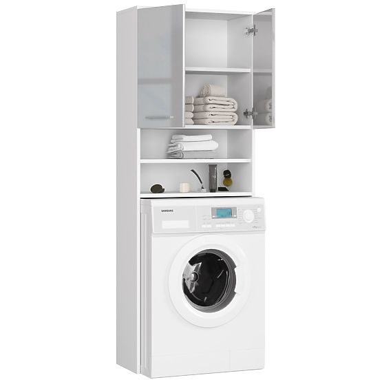 RAFT DE BAIE FIN PESTE MAȘINA DE SPĂLAT ALB / LUCIOAS METALIC