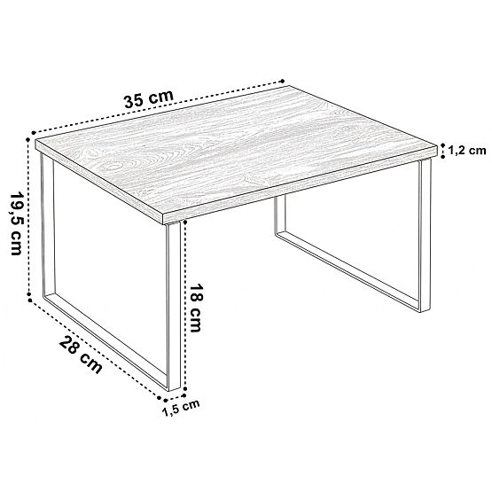 Raft de bucătărie din bambus GINGER MAX rustic