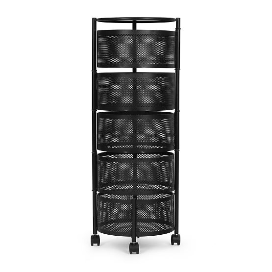 Raft de bucătărie organizator cu polițe rotative 5 niveluri metal ModernHome