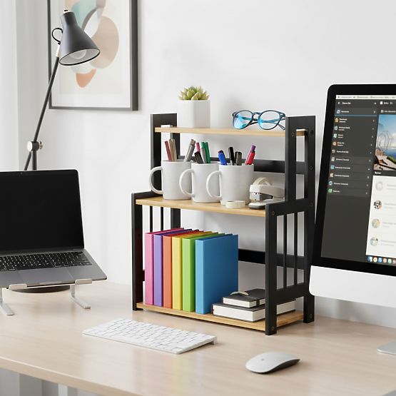 Raft de bucătărie pentru condimente CEZAR NATURAL BLACK