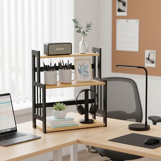 Raft de bucătărie pentru condimente CEZAR NATURAL BLACK