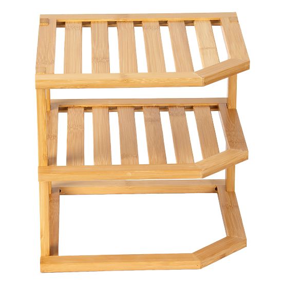 Raft de colț pentru bucătărie din bambus DEDAL