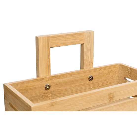 Raft din bambus MANILA cu 3 niveluri pentru bucătărie și baie
