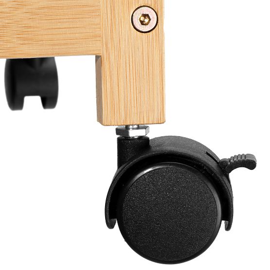 Raft din bambus pe roți INAKI 3 niveluri natural