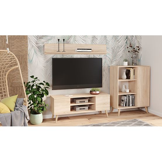 Raft dulap Fondi stejar sonoma, stil scandinav