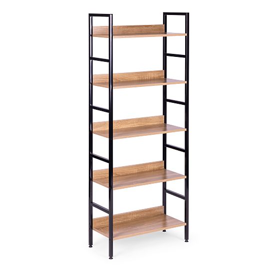 Raft înalt de tip loft cu 5 polițe din metal și MDF ModernHome