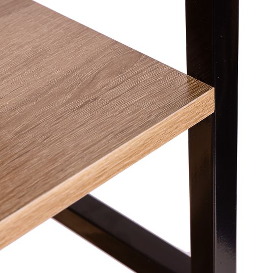 Raft înalt de tip loft cu 5 polițe din metal și MDF ModernHome