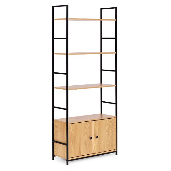 Raft industrial loft cu dulap și 4 rafturi ModernHome