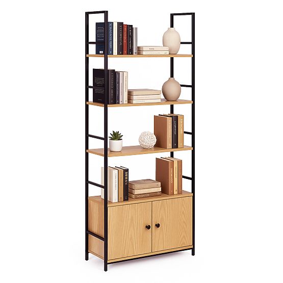 Raft industrial loft cu dulap și 4 rafturi ModernHome