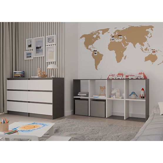 Raft Malax 2X4 ANTRACIT ALB