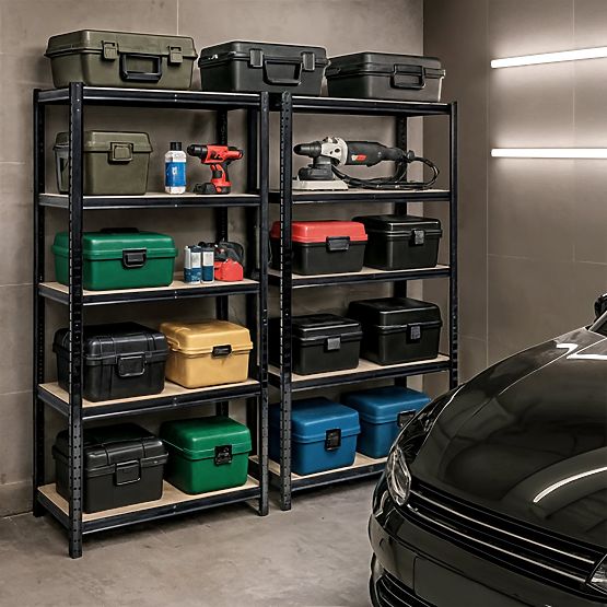 RAFT METALIC 90x40x180 NEGRU