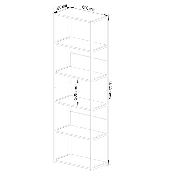 RAFT METALIC LOFT 600 NEGRU/NEGRU