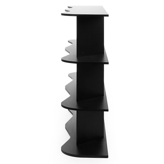 Raft mic Rheo, negru, ondulat
