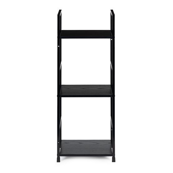 Raft modern din lemn cu cadru metalic LOFT 3 rafturi negru