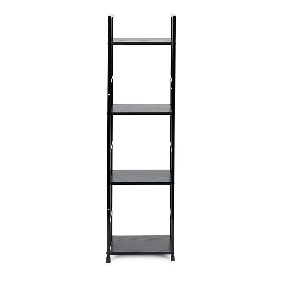 Raft modern din lemn cu cadru metalic LOFT 4 rafturi negru