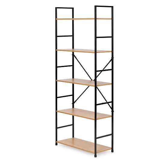 Raft modern din lemn LOFT cu 5 rafturi