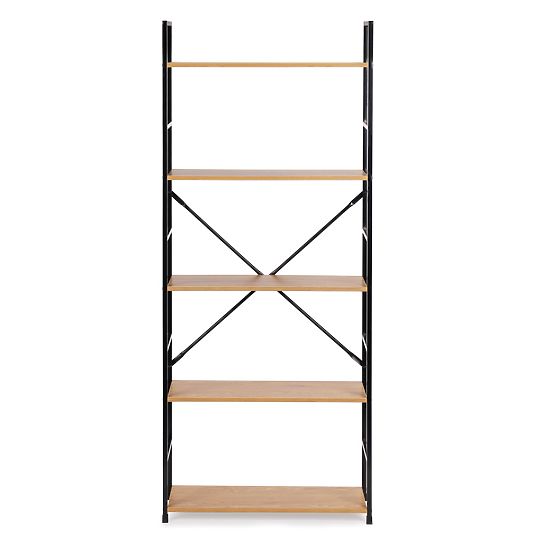 Raft modern din lemn LOFT cu 5 rafturi